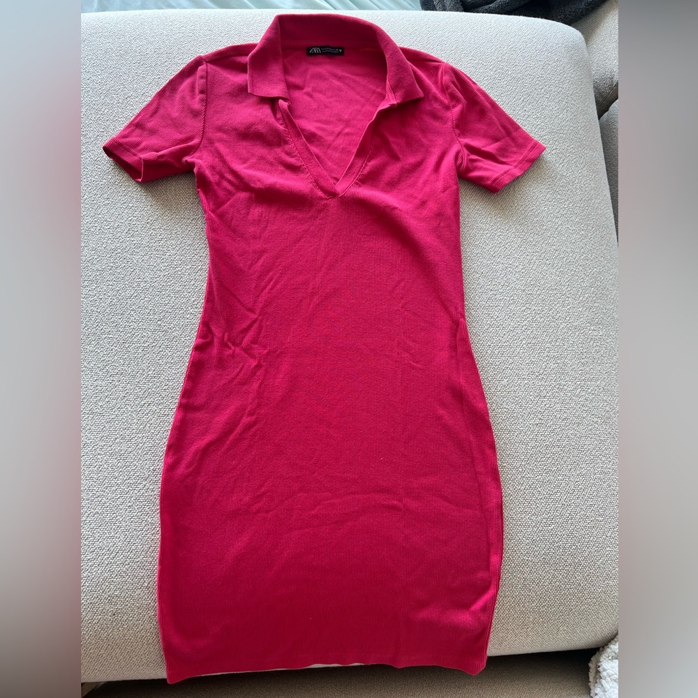 Zara hot pink dress